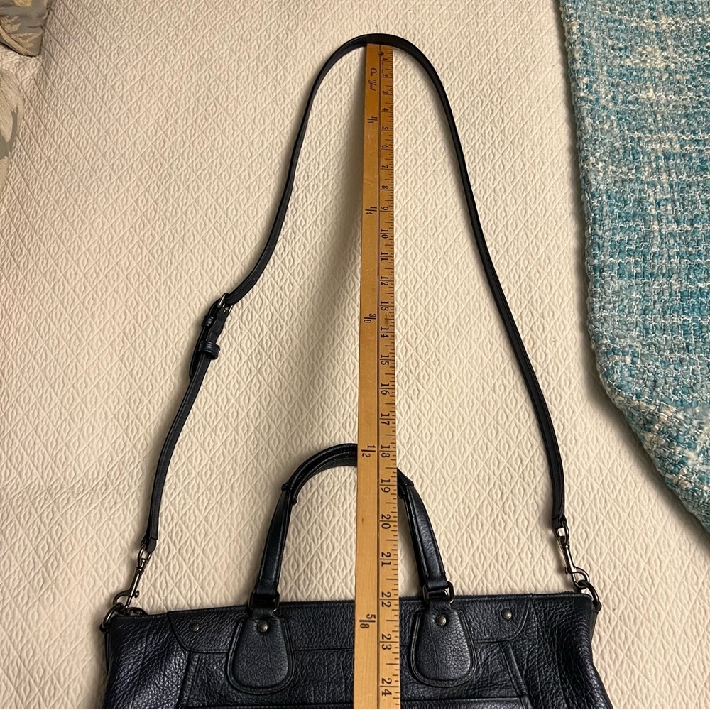 COACH Mickie Satchel Pearlised Blue Leather - Picture 14 of 16